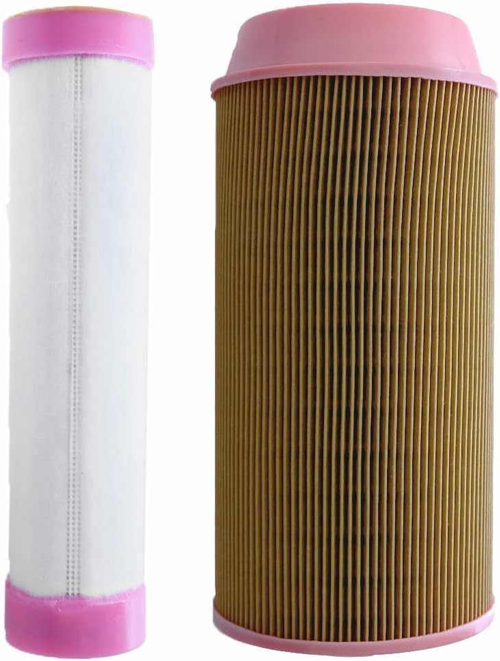 Inner & Outer Air Filter Cleaner Kit Replacement for Kubota ZD1211 ZD323 ZD326 ZD331 Zero Turn Lawn Mower Tractor Replaces Part# K3181-82250 & K3181-82240