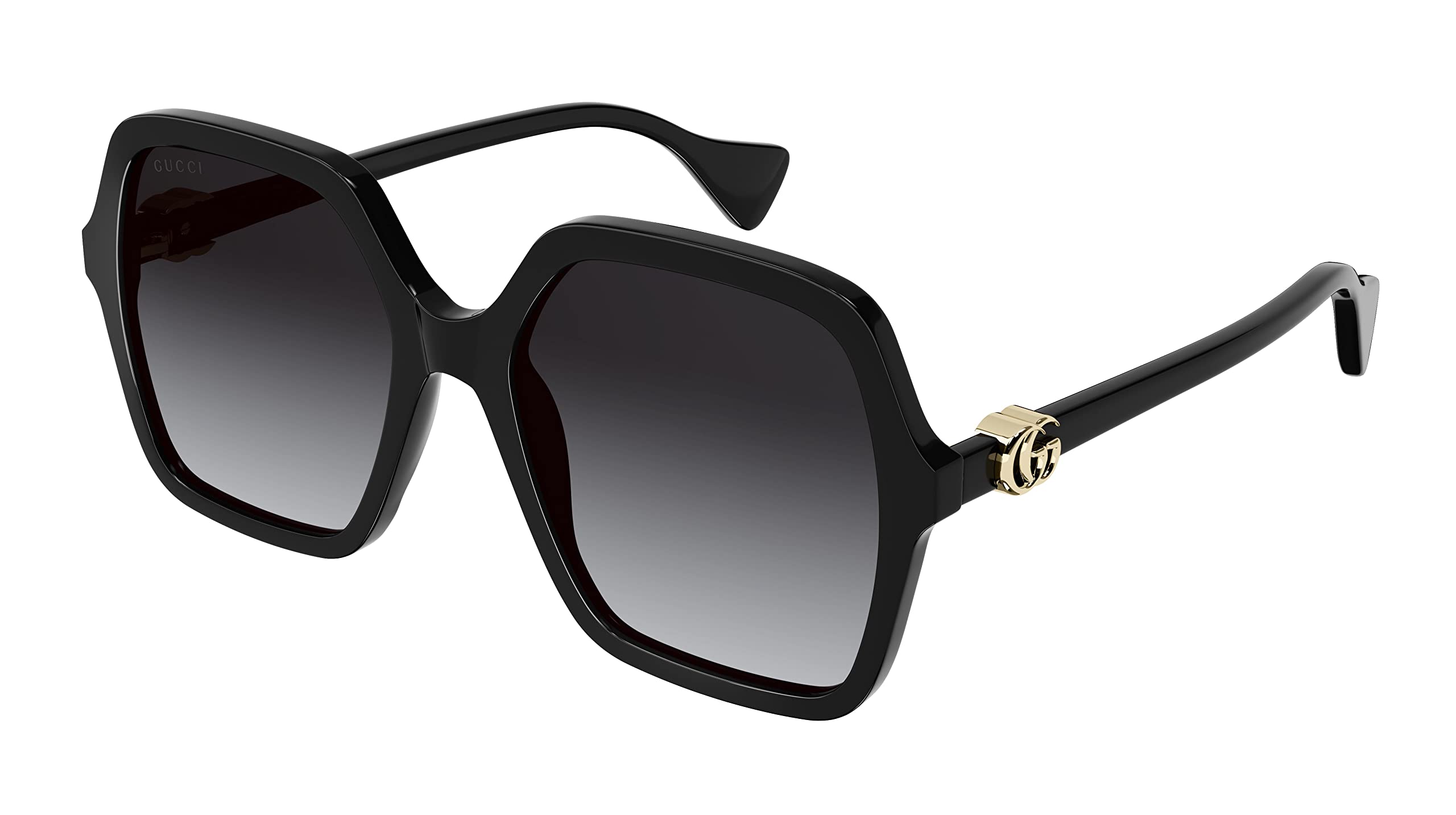 Gucci Square Sunglasses GG1072S 001 Black/Gold 56mm 1072