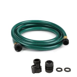 garden hose leakproof for gardener: 1/2” pvc water hoses with ght fittings - 10 ft no kink and flexible for outdoor