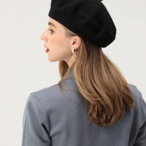 BEYLRZID French Beret-Classic Wool Beret Solid Color Womens Beret Cap Hat