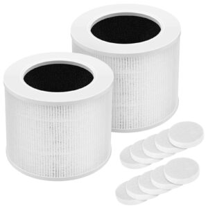 2-pack core mini filter compatible with levoit core mini air purifie-r, 3-in-1 h13 hepa high-efficiency activated carbon pre-filter for levoit core mini replacement filter, core mini