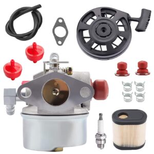 jinerdony 640350 carburetor recoil starter kits with air filter for tecumseh lv195ea lv195xa lev120 lev100 lev105 lev120 lawn mower