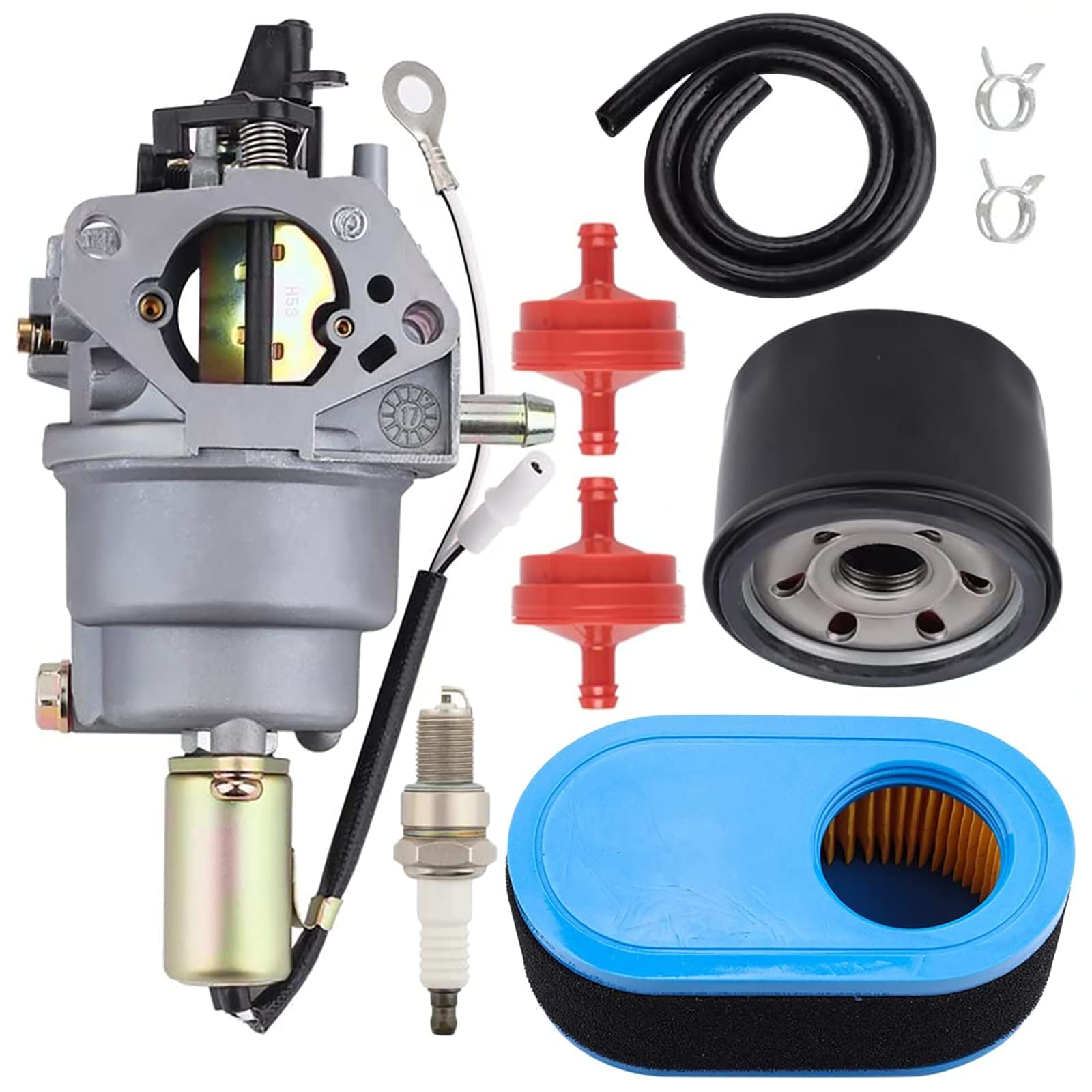 Jinerdony 951-12771A Carburetor 951-12690 Oil Filter 951-12260 Air Filter Kit Compatiable with MTD 751-12771A 751-12771 751-12823 951-12823 Craftsman LT3800 LT4200 LT1500 Lawn Tractor