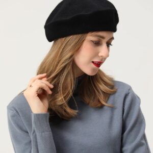 BEYLRZID French Beret-Classic Wool Beret Solid Color Womens Beret Cap Hat