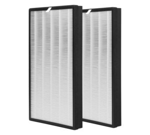 fcfmy replacement filter for hsp003 dual filtration hepa air cleaner purifier,2-in-1 filter includes h13 true hepa & activated carbon filter,pack-of-2