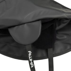 AWHA Souwester, Rain Hat Black/Unisex - Waterproof Cap with Wide Brim and Earflaps