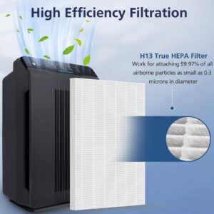 116130 True HEPA Replacement Filter H for Winix 5500-2 AM80 Air Purifier, 2 Pack H13 Grade True HEPA Filter