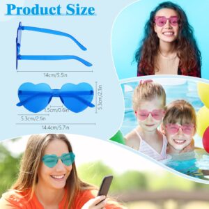 48 Pairs Heart Sunglasses Heart Shaped Frameless Glasses Trendy Candy Color Sunglass Eyewear for Bachelorette Party(Mixed Colors)