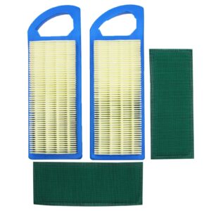 697153 Air Filter For BS 698083 794422 795115 697014 697015 Compatible With John Deere GY20573 Craftsman LT2000 LT1000 Lawn Mower Air Cleaner (2 Pack)