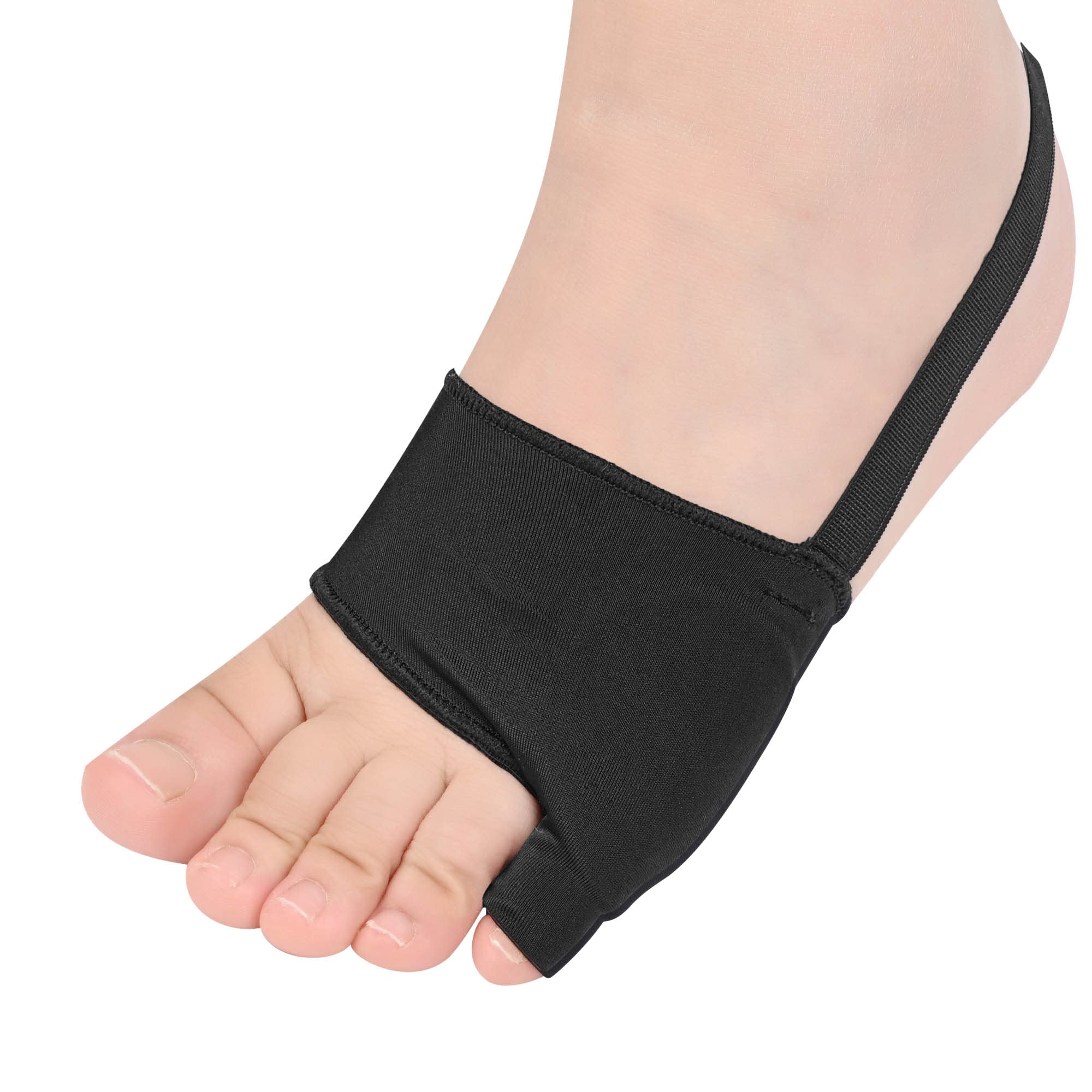 DYKOOK Tailors Bunion Corrector 1Pair Bunionette Sleeves Built-in Gel Pads Silicone Cover Guard With Non-slip Strap to Relief Bunion Pinky Toe Pain, Straighten Bunionette,Overlapping toe(Black-Large)