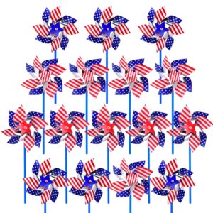 4th of july decorations patriotic pinwheels,fourth of july decorations for outdoor home,patriotic independence day party supplies favors,wind spinner for garden 16 pcs