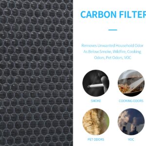 FCFMY Replacement Filter For HSP003 Dual Filtration HEPA Air Cleaner Purifier,2-in-1 Filter Includes H13 True HEPA & Activated Carbon Filter,Pack-of-2