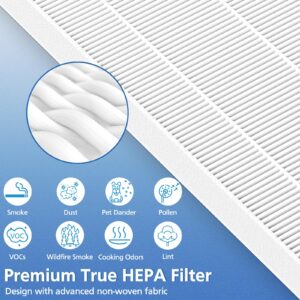 116130 Replacement Filter H Compatible with Winix 5500-2 Air Purifier and AM80 Air Purifier, H13 True HEPA Filter, 3 Pack