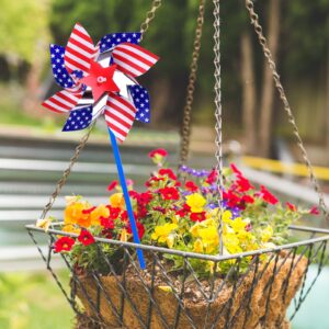 4th of July Decorations Patriotic Pinwheels,Fourth of July Decorations for Outdoor Home,Patriotic Independence Day Party Supplies Favors,Wind Spinner for Garden 16 PCS