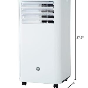 GE 6,100 BTU Portable Air Conditioner for Small Rooms up to 250 sq ft., 3-in-1 with Dehumidify, Fan and Auto Evaporation, Included Window Installation Kit