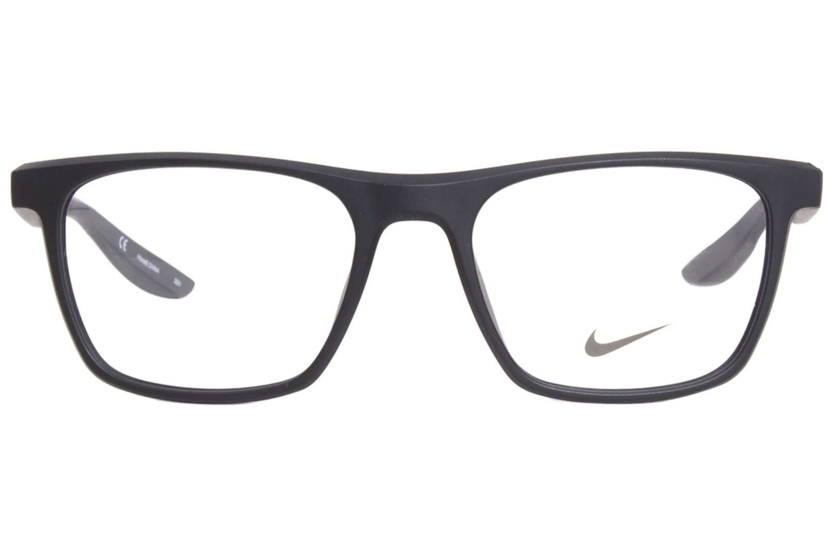 Nike 7039 001 Eyeglasses Matte Black Full Rim Rectangle Shape 52mm