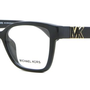 Michael Kors Eyewear Women's MK4094U Karlie I Universal Fit Square Prescription Eyewear Frames, Black/Demo Lens, 53 mm