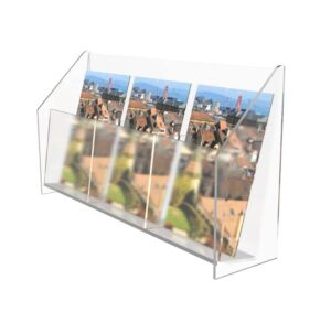 fixturedisplays® 4 x 6 post card greeting card notebook display slot width 4.3" clear countertop 10853-card-npf