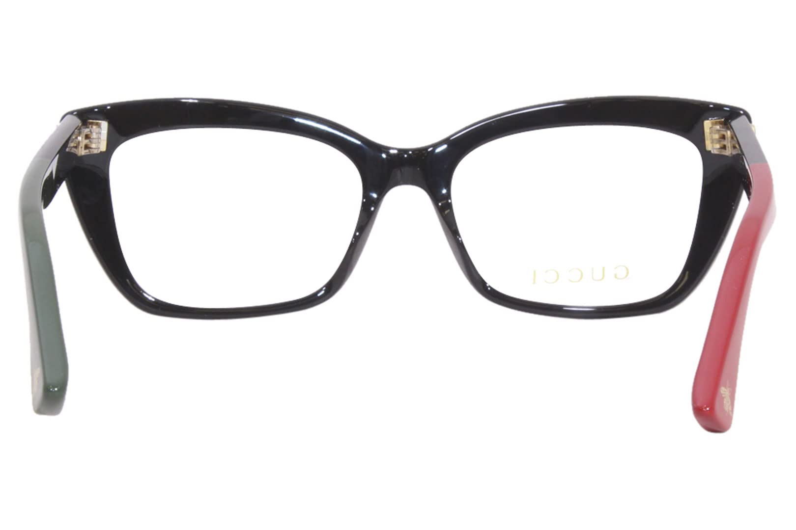 Gucci Petite Fit Eyeglasses GG0165ON 003 Black/Red/Green 51mm 165