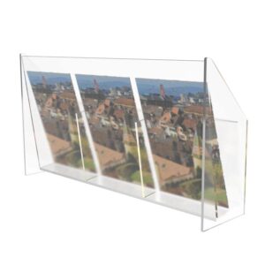 FixtureDisplays® 4 X 6 Post Card Greeting Card Notebook Display Slot Width 4.3" Clear Countertop 10853-CARD-NPF