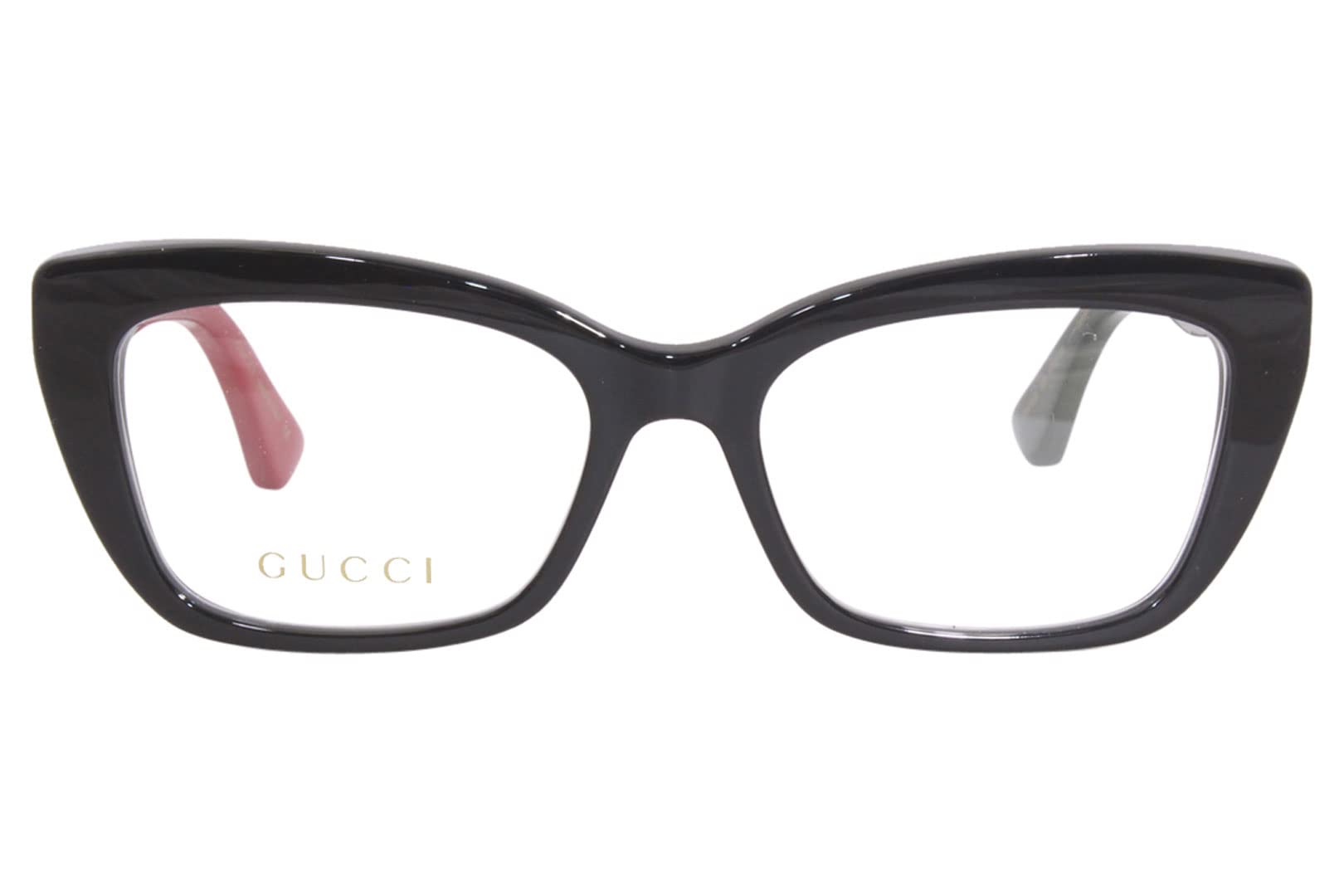 Gucci Petite Fit Eyeglasses GG0165ON 003 Black/Red/Green 51mm 165