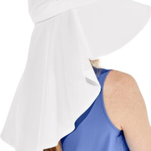 Coolibar UPF 50+ Women's Anastasia Elegant Full Coverage Hat - Sun Protective (One Size- White)