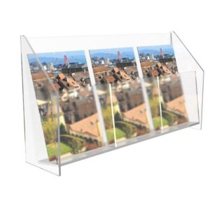 FixtureDisplays® 4 X 6 Post Card Greeting Card Notebook Display Slot Width 4.3" Clear Countertop 10853-CARD-NPF