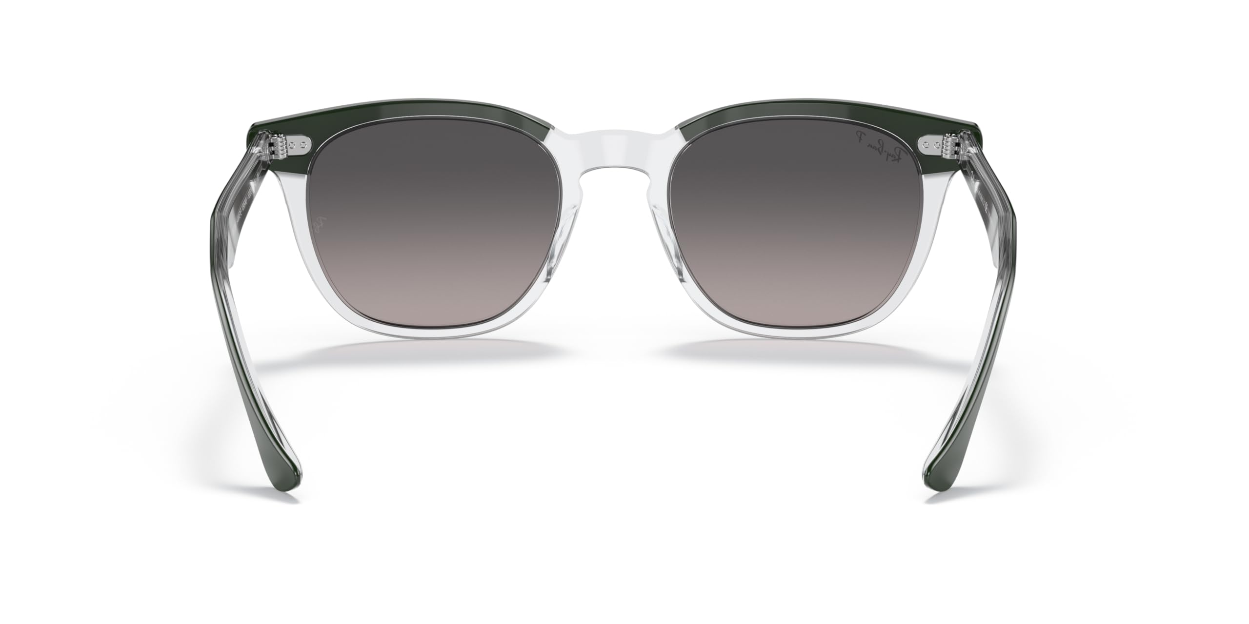 Ray-Ban Unisex Sunglasses Green On Transparent Frame, Grey Lenses, 52MM