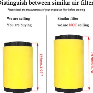 YTH24V48 Air Filter Fuel Filter for Husqvarna YTH22V46 YTH24V54 YTA24V48 YTA22V46 Poulan Pro PP20VA46 PB185A42 46’’ 48’’ Mower w/ 17.5hp 19.5hp 20hp 21hp B&S Engine (Pack of 2)