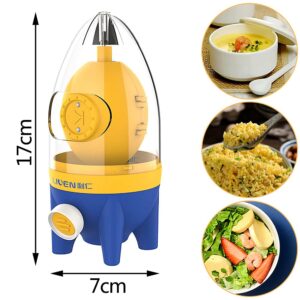 Golden Egg Maker Manual Puller, Portable Egg Spinner Scrambler in Shell for Boiled Golden Eggs, Silicone Shaker Whisk Yolk Mixer with Drawstring, Egg Homogenizer for Kitchen Cooking