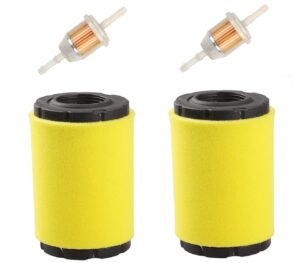 yth24v48 air filter fuel filter for husqvarna yth22v46 yth24v54 yta24v48 yta22v46 poulan pro pp20va46 pb185a42 46’’ 48’’ mower w/ 17.5hp 19.5hp 20hp 21hp b&s engine (pack of 2)