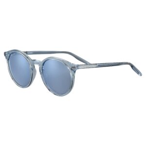 Serengeti Women's Leonora Polarized Square Sunglasses, Shiny Crystal Blue, Medium