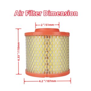 Kvjicdo Air Filter 845090 Fit For B&S 295000 295342 295346 295347 305000 305442 305446 305447 356000 356442 Engine