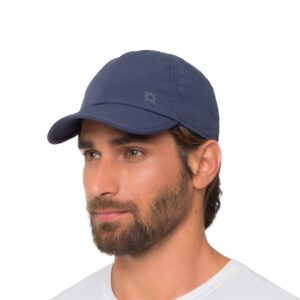 uv.line men's & women's uv pro cap - sun protection hats for outdoor sports - maximum protection with permanent upf50+ (navy blue)