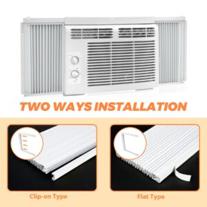 GCGOODS Window AC Side Panels with Double Layer, Insulation Window Air Conditioner Side Panel Kit, Ajustable Fits Up to 17 inch H x 10 inch W, 2 Pack