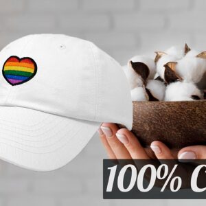 Giavuwn Embroidered Pride Hat LGBT Cap Low Profile Distressed Dad Hat