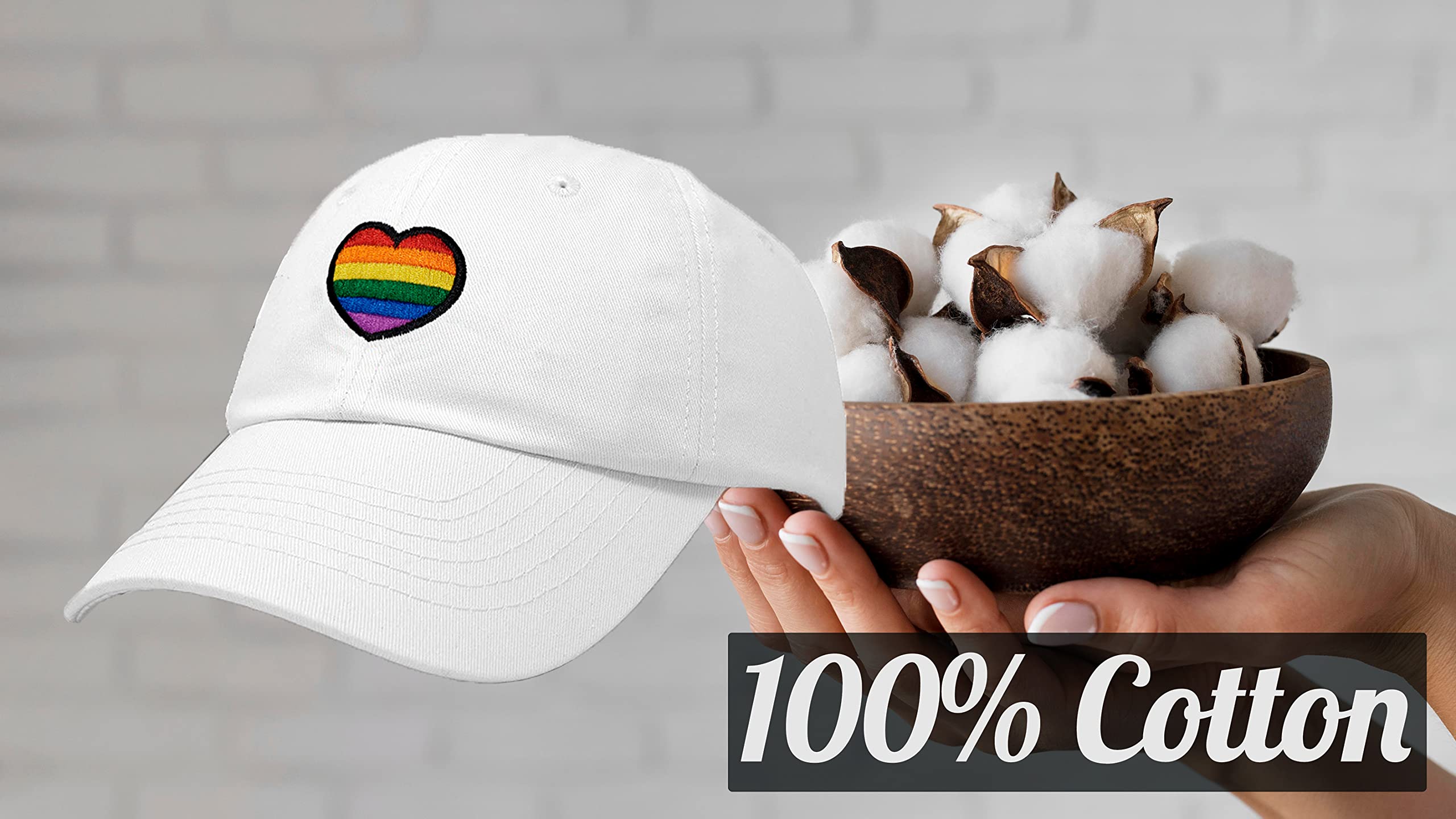 Giavuwn Embroidered Pride Hat LGBT Cap Low Profile Distressed Dad Hat