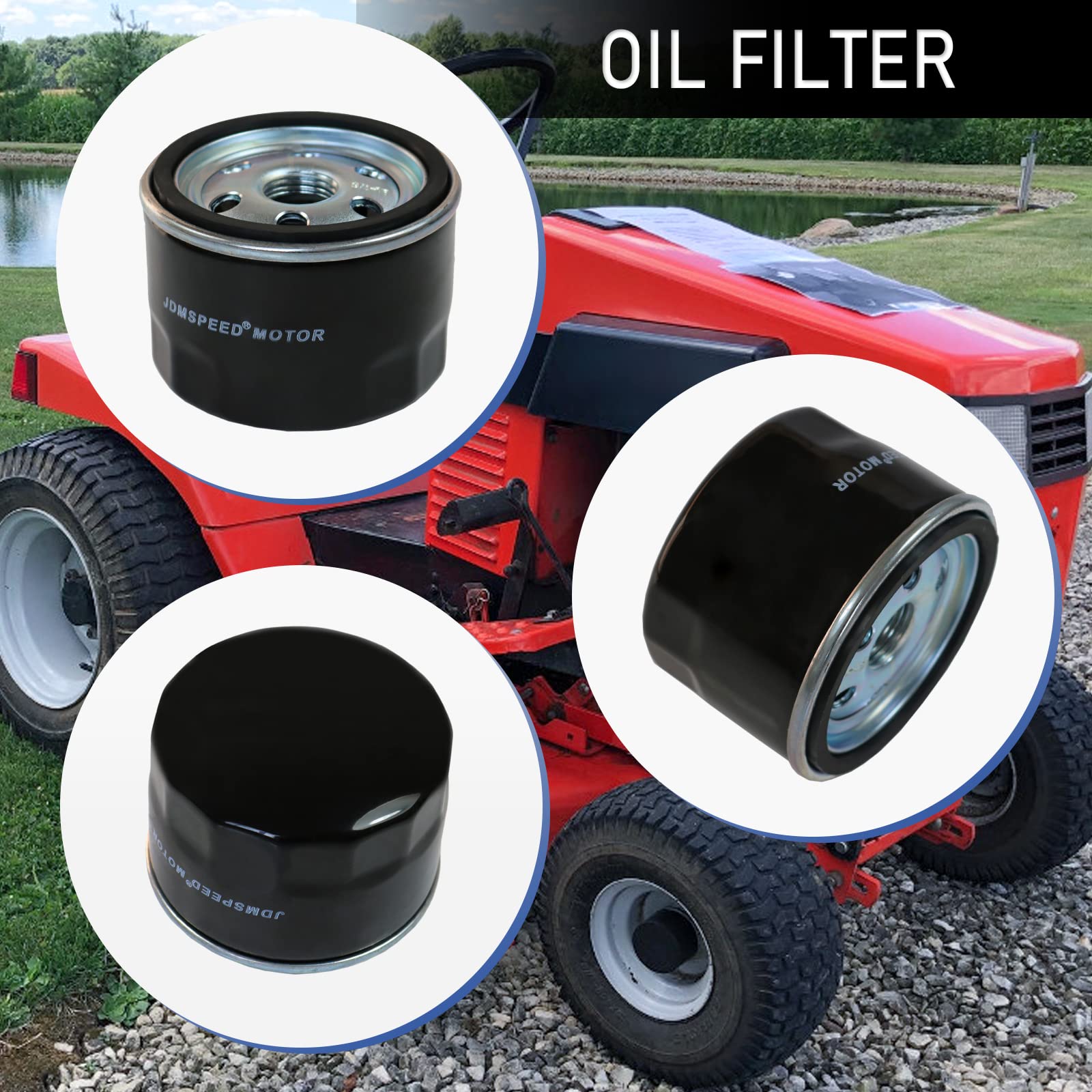 RALBDX Oil Filter 492932S 492932 795890 695396 492932B 492056 696854 842921 Compatible with Kawasaki Kohler Lawn Mower 5076 492056