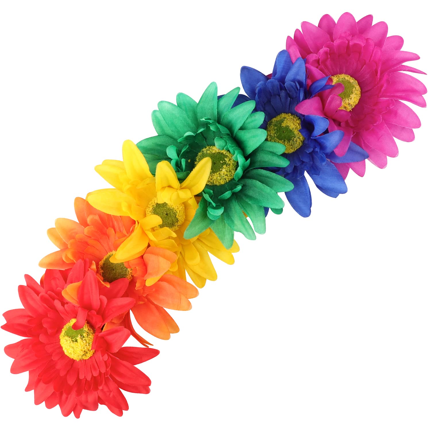 SunnyPro Sunflower Headband Flower Crown Hair Band - Pride Rainbow LGBT Accessories Floral Crowns for Women and Girls- 2 Pack