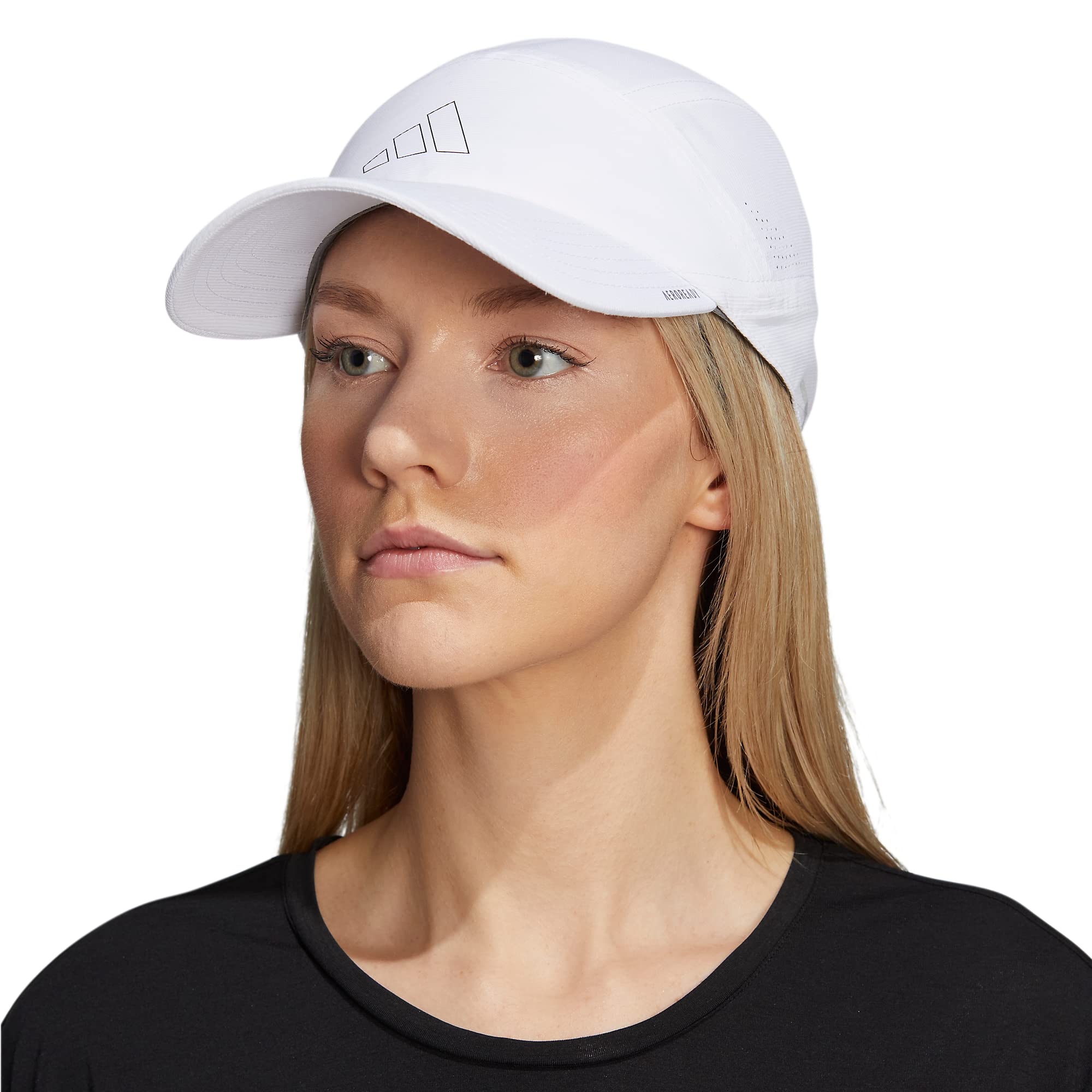 adidas Women's Superlite Trainer Sport Performance Relaxed Adjustable Running Hat, White/Black, One Size