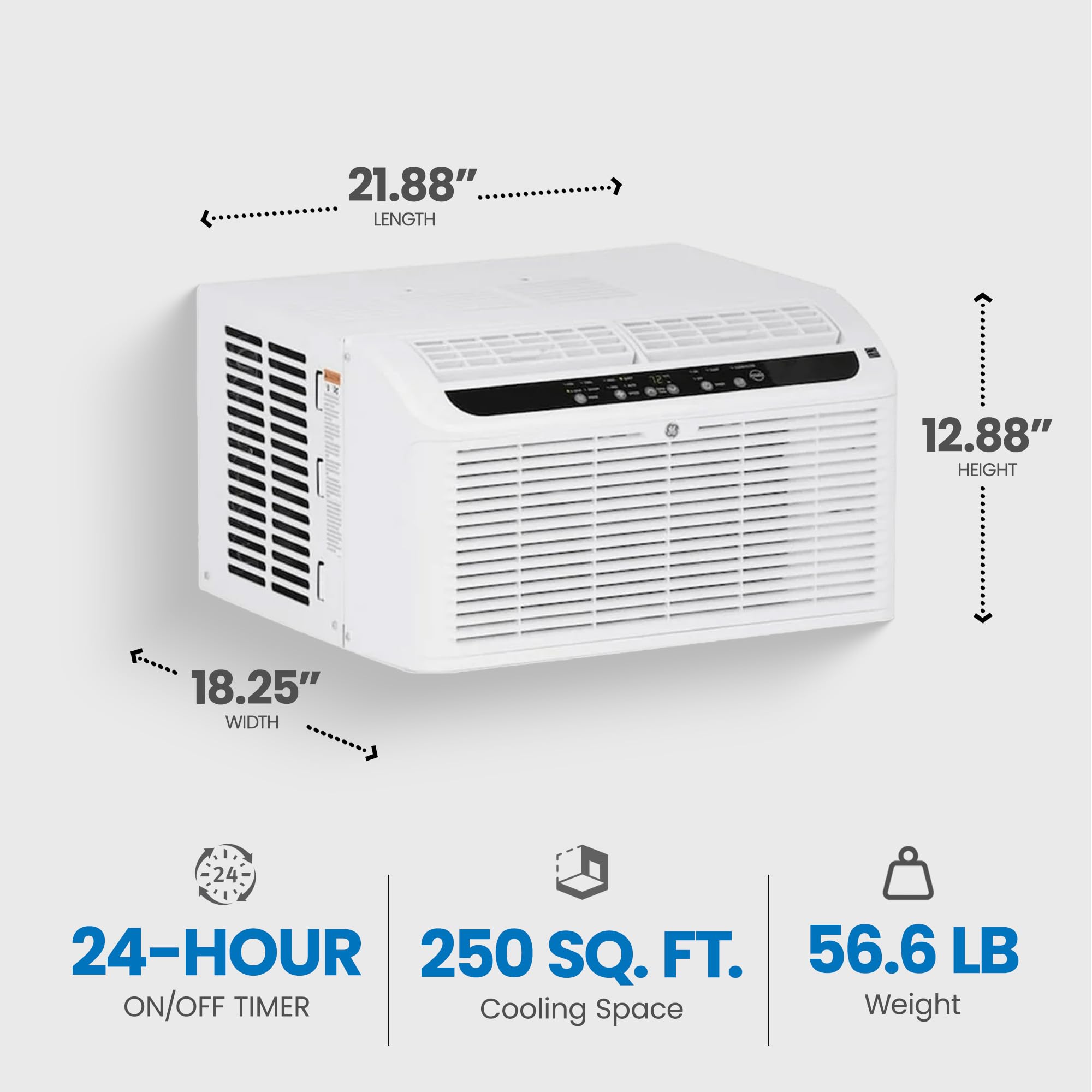 GE AHD06LZ Ultra Quiet 250 Sq. ft. Window Air Conditioner (Renewed)