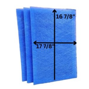 Fast-Shipped-Filters 3 Pack 19 3/8x19 3/8 Garrison 6100 Air Cleaner Replacement Polarized Filter Pads Blue