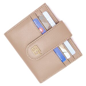 GEEAD Small Wallets for Women Slim Bifold Credit Card Holder Minimalist Zipper Coin Pocket