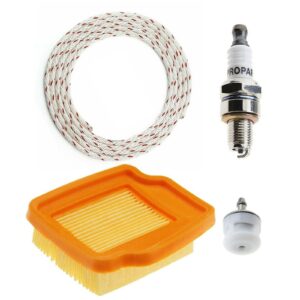 air fuel filter spark plug kit for stihl km94 km94r km94rc sp92 replacement, lawn mower parts 4 pcs