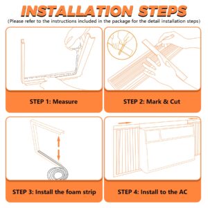 GCGOODS Window AC Side Panels with Double Layer, Insulation Window Air Conditioner Side Panel Kit, Ajustable Fits Up to 17 inch H x 10 inch W, 2 Pack