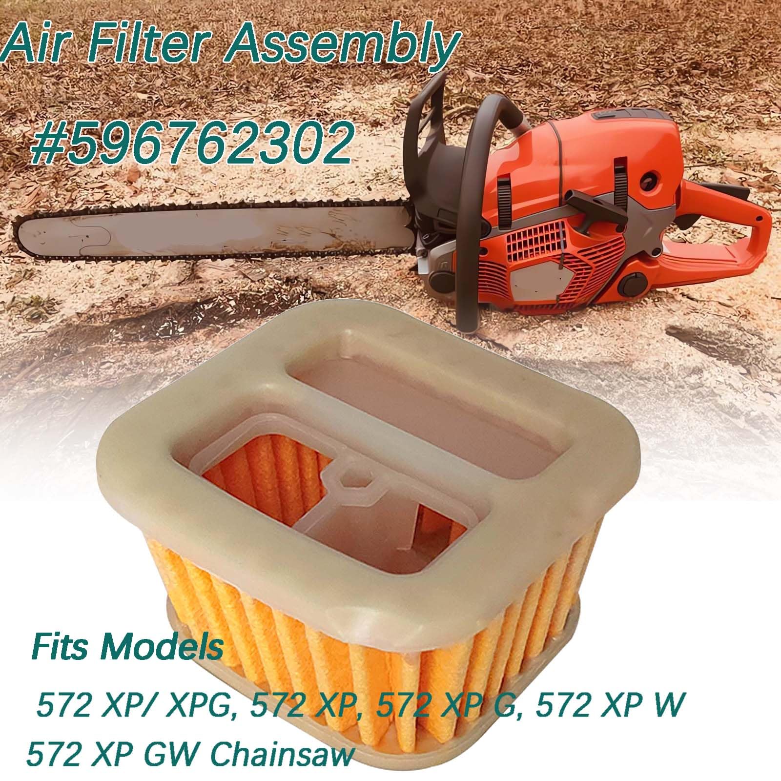 Air Filter Tune Up Kit 596762302 HD 25 Micron Air Filter 572 XP, 572 XPG Chainsaw Covers