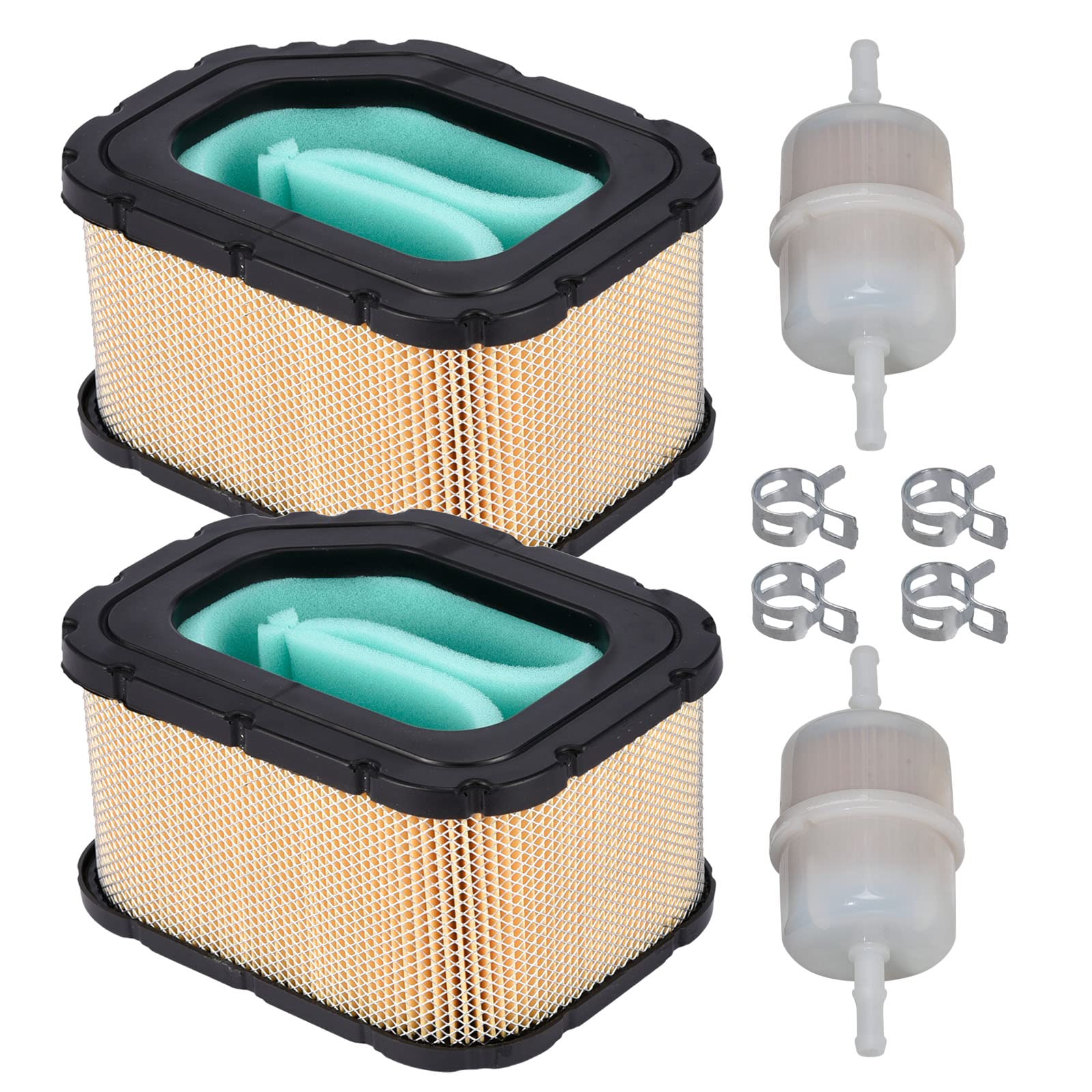 HIFROM (2 Set 063-8080-00 Air Filter Pre Cleaner with Fuel Filter Kit Compatible with Bad Boy ZT CZT Mowers with Kohler Engine 2013 & Older 27 HP