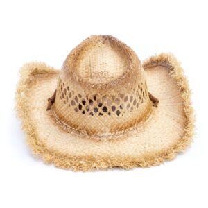 Old Stone Straw Cowboy Cowgirl Hat for Men Women Wide Brim Sun Hat Western Style (Cheryl Beige)