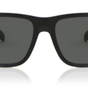 BURBERRY BE 4358 346487 Matte Black Injected Square Sunglasses Dark Grey Solid Color Lens