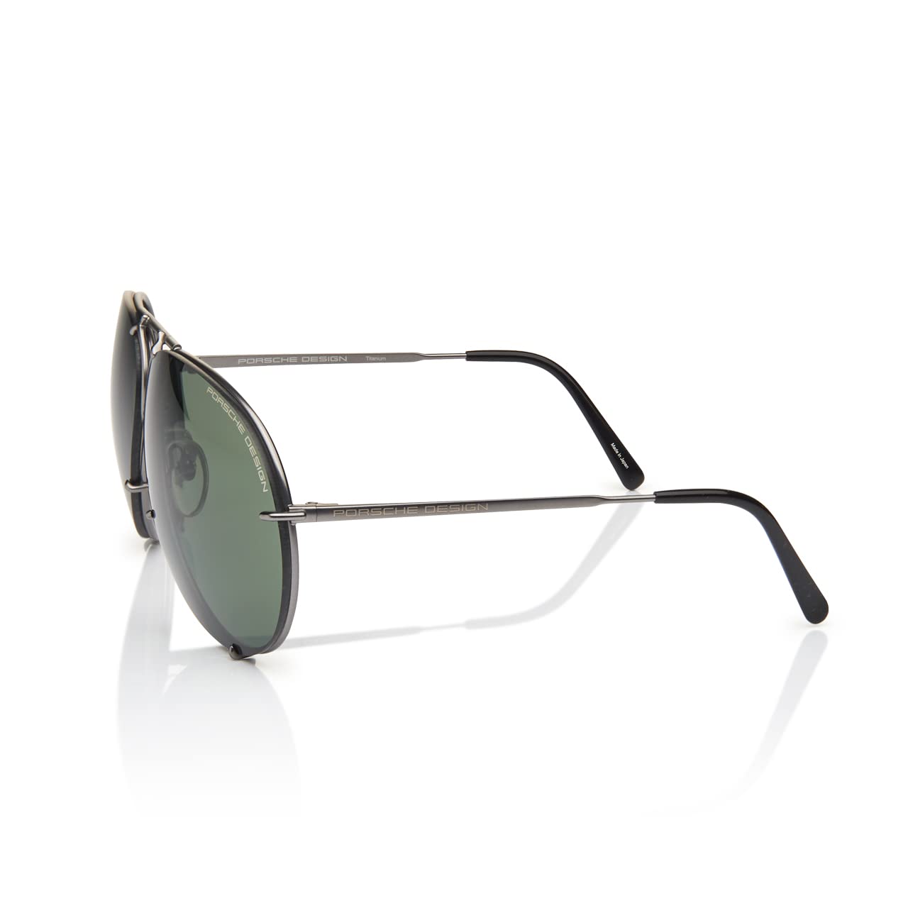 Porsche Design P8478 Iconic Sunglasses (60mm, C - Grey Mat/Lens - Green/Extra Lens - Dark Orange, Silver Mirrored)